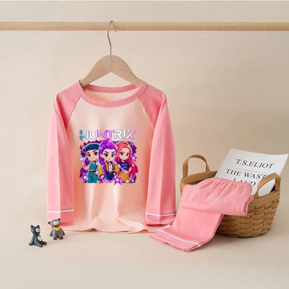 K-Pop Hunters Zoey Mira Rumi Children's Clothing Sets Boys Cartoon Sleepwear Clothes Kids Pajamas Set Baby Girls Cotton Pyjama Good Vibrations