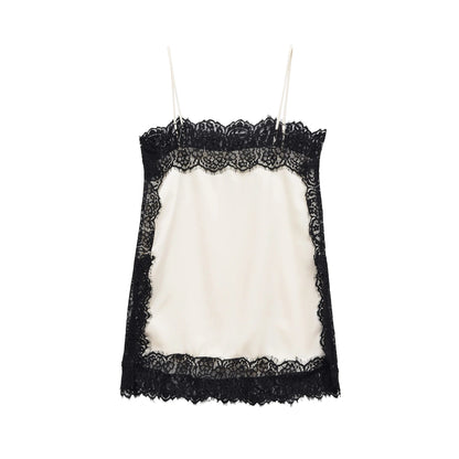 KONDALA Sexy Chic Satin Lace Square Collar Tops Women Side Split Cami Party Tops Fashion 2025 Evening Club Christmas Girl Tops Good Vibrations