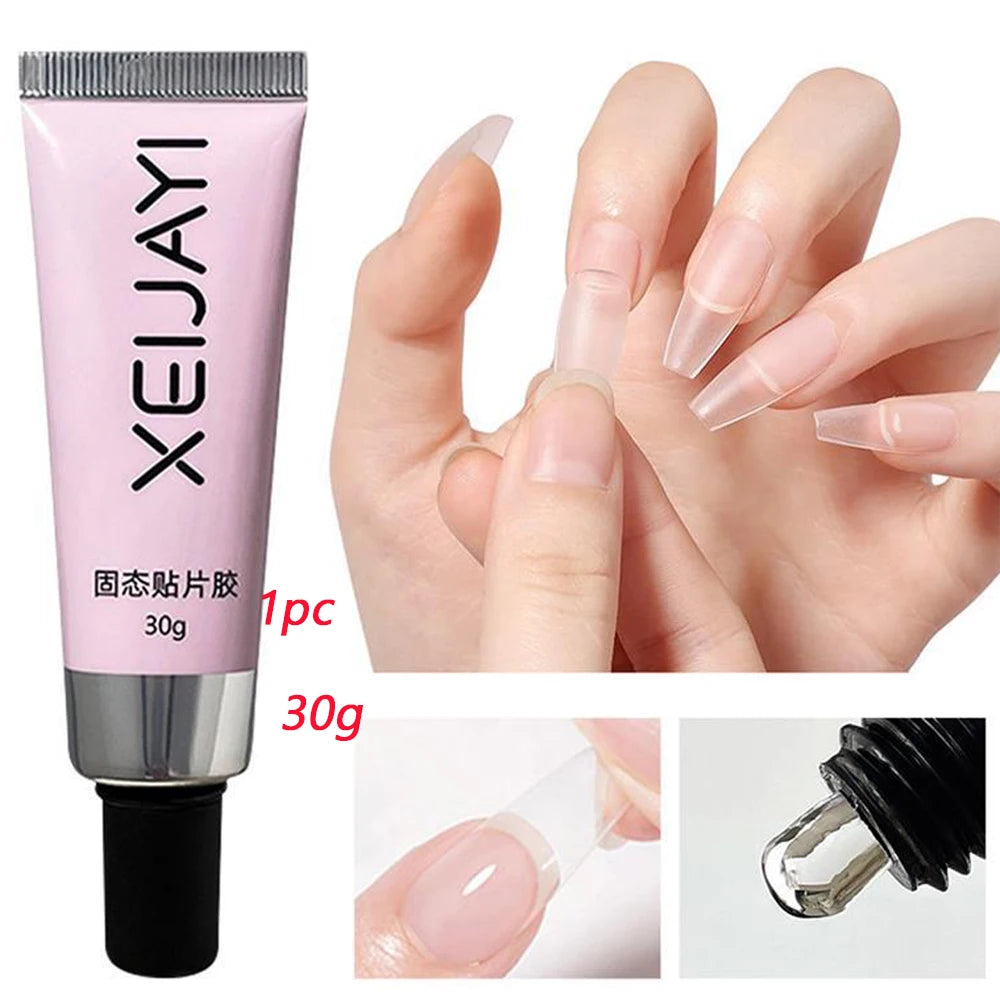 5Pcs Fast Drying Nail Art Glue Glitter UV Acrylic Rhinestones Press on Nails Strong Adhesive Nail Glue False Tips Manicure Tool Good Vibrations