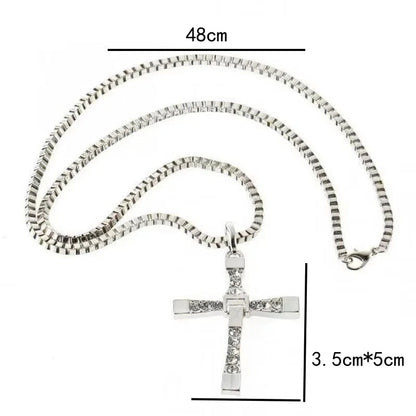 Fast And Angry Necklace, Men Cross Necklace, People Praying Sacred Dominican Jesus Necklace Big Discounts Gift Colar Masculino Good Vibrations