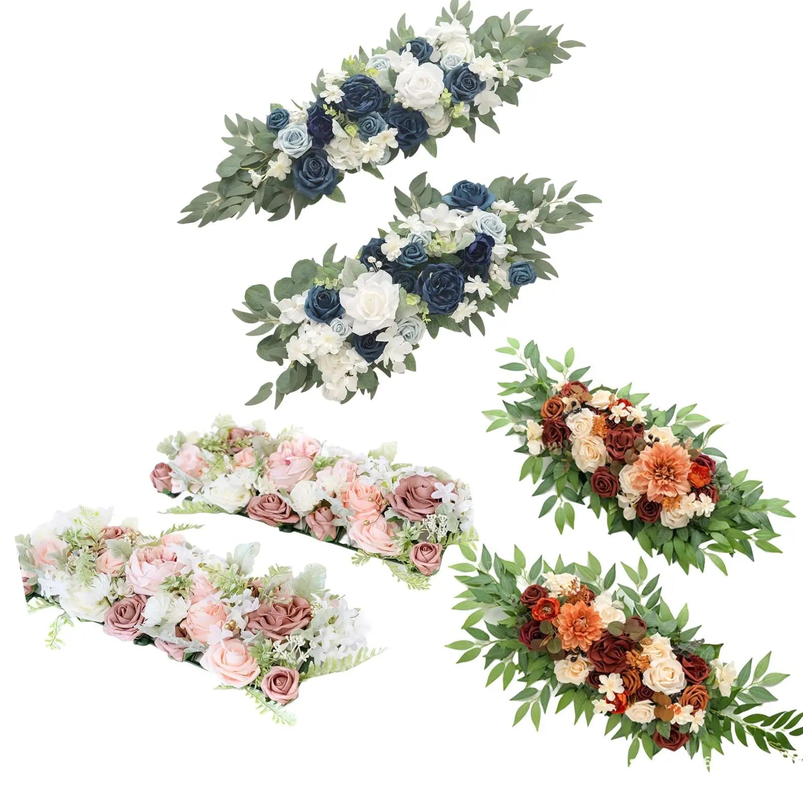 2x Artificial Floral Swag Flowers Backdrop for Party Craft Art Decorative Good Vibrations