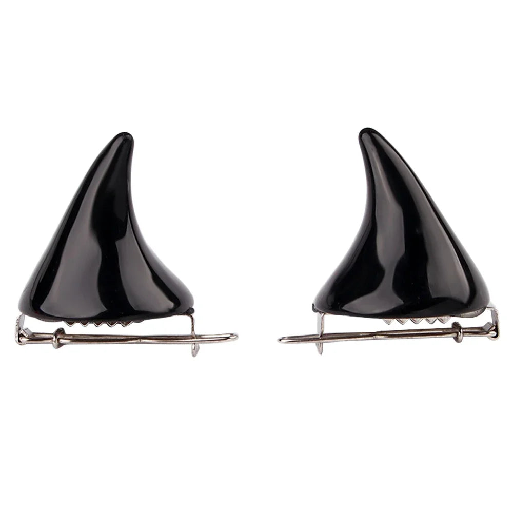 Halloween Hair Accessories Clip 1 Pair Small Demon OX Horn Hairpins Gothic Party Cosplay Costume Pin Hairpins Costume Horn Good Vibrations