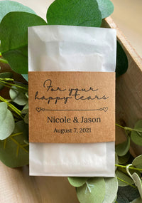 Wedding Party Favors for Guests, For Your Happy Tears Wedding Tissues, Tears of Joy Tissue Packets, Wedding Handkerchief Good Vibrations