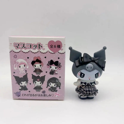 Sanrio Blind Box Black Rice My Melody Cartoon Character Doll Kuromi Pendant Third Generation Doll Blind Box Surprise Pack Cute Good Vibrations