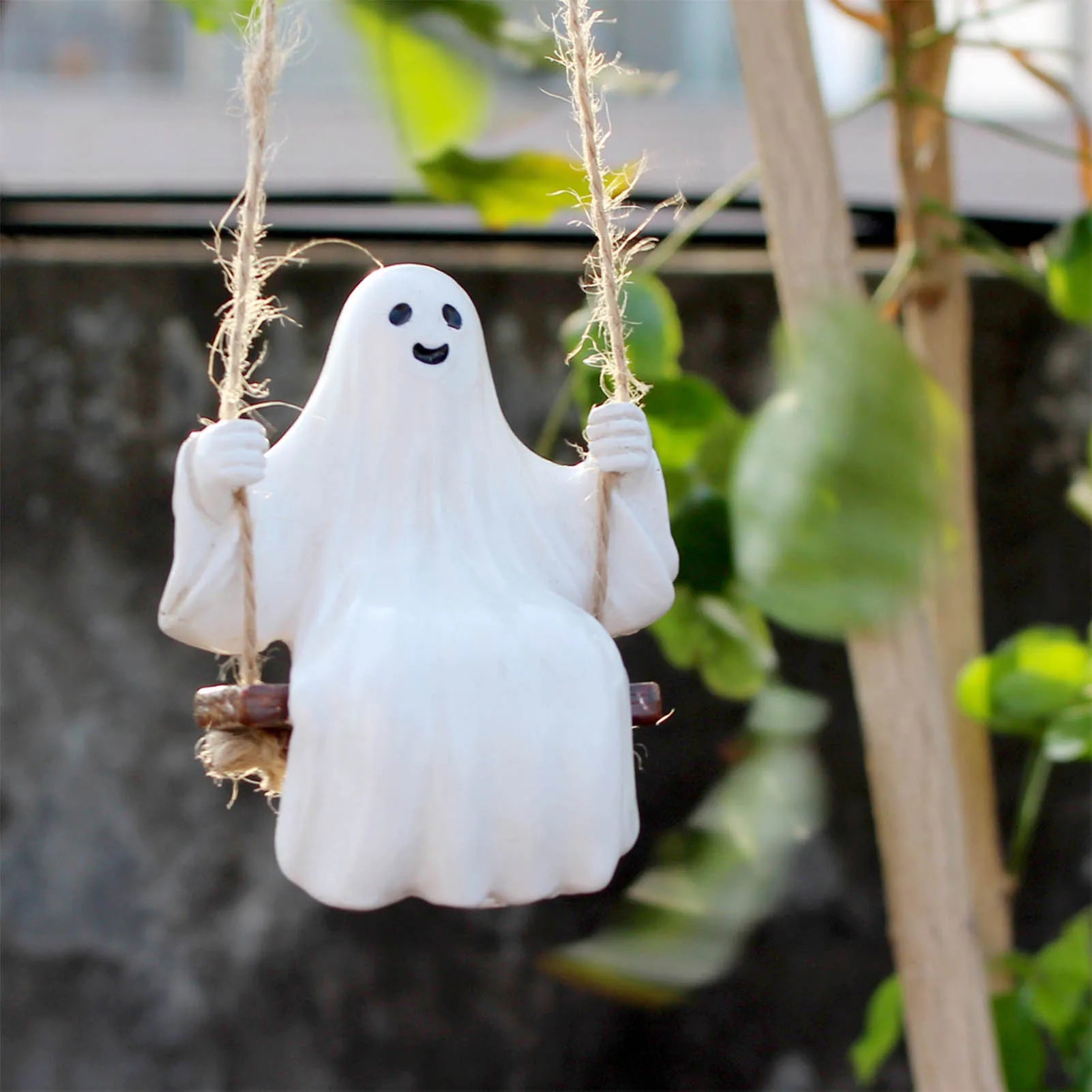 Halloween Decorations Ghost Figurines Halloween Ghost Hanging Ornament for Halloween Holiday Parties Decor Good Vibrations