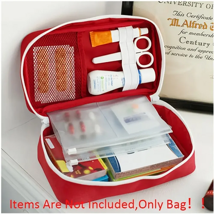 First Aid Kit Emergency Survival Bag Handbag Durable Trauma Bag Compact Rescue Tote Bag Portable Medicine Storage Bag Good Vibrations