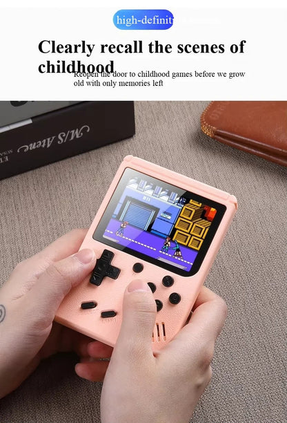 Retro Handheld Games Console Built-in 500 Video Games Portable Gaming Player with 3.0 Inch IPS Screen and Rechargeable Battery Good Vibrations