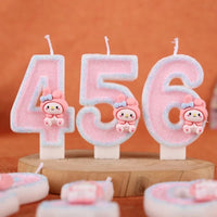 My Melody Birthday Candle Sanrio number Candles Birthday Cake Decoration Anniversary Party Candles Scene decoration supplies Good Vibrations