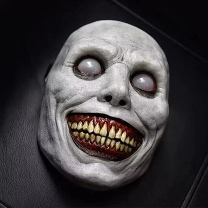 Horror The Exorcist Smiling Face Demon Mask Cosplay Evil Creepy Ghost Skull Plastic Halloween Carnival Party Costume Prop Good Vibrations