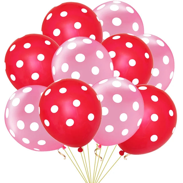 20pcs Polka Dot Balloons Globes 12Inch Pink Blue Latex Polka Dot Balloon Multicolor Wedding Birthday Party Festival Decoration Good Vibrations