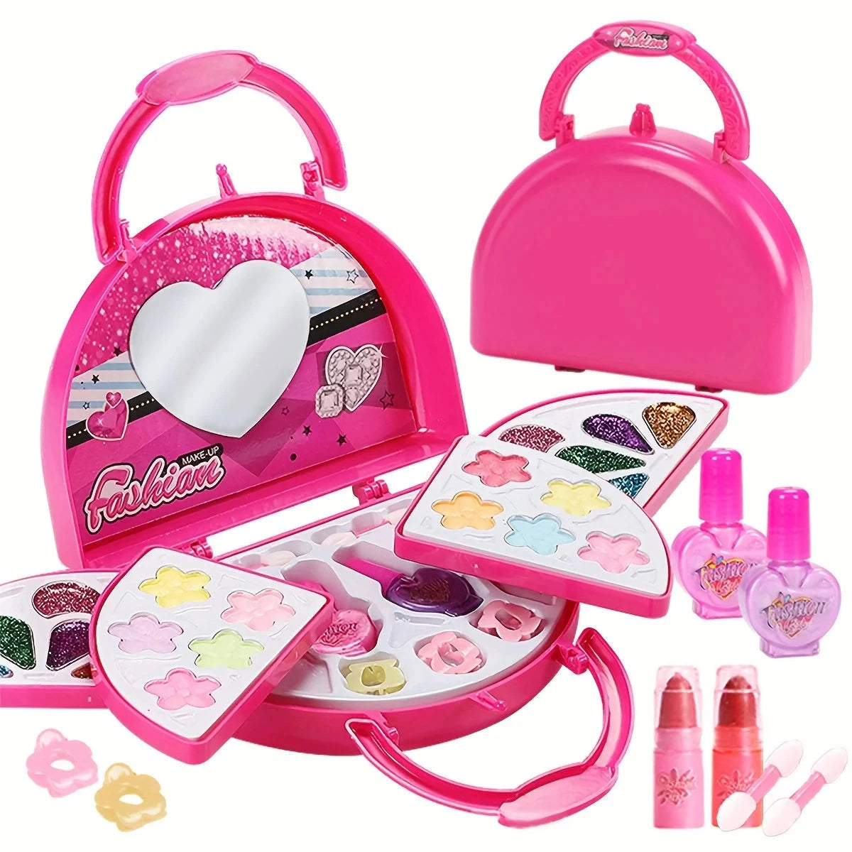 Princess Make Up Bag Play House Toy Girls, Eye Shadow Makeup Cosmetics Box, Birthday Christmas Gift for Kids Party Cosplay Good Vibrations