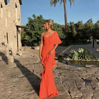 Bridesmaid Elegant Party Dresses for Women Luxury Evening Dresses customized One Shoulder Sleeve Gala Dress Woman Mermaid Prom Good Vibrations