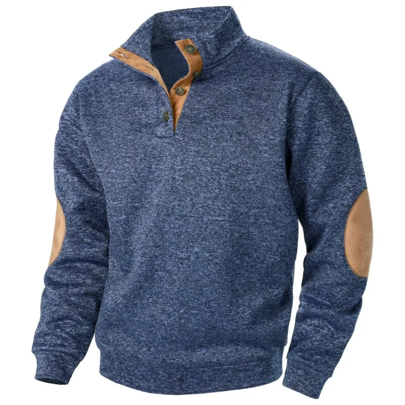 Men's Autumn Spring Stand Collar Long Sleeve Sweatshirts Top Casual Warm Pullover Outdoor Streetwear for Men Sport Riding Coats Good Vibrations