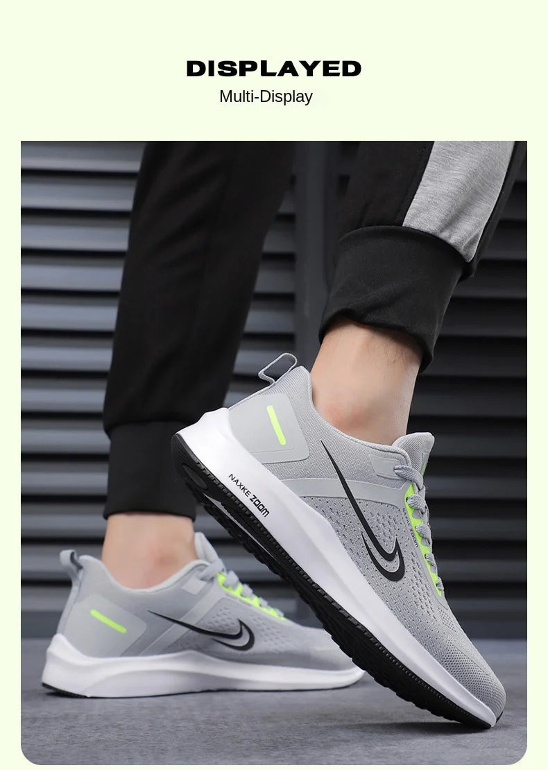 Men's Shoes 2025 New Summer Breathable Mesh Casual Sports Shoes Men's Trendyy Versatile Work Running Shoes Good Vibrations