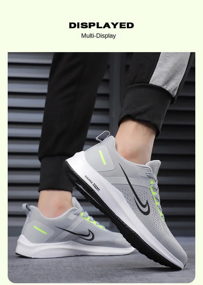 Men's Shoes 2025 New Summer Breathable Mesh Casual Sports Shoes Men's Trendyy Versatile Work Running Shoes Good Vibrations