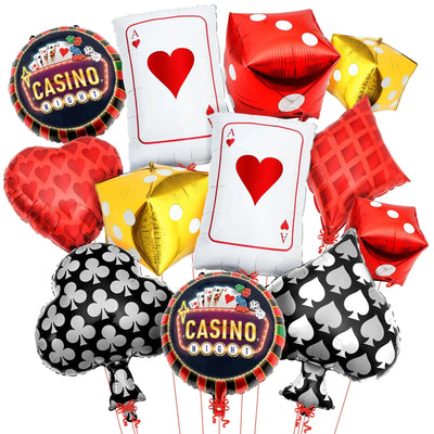 Dice and Cards Casino Balloons Casino Theme Balloons Dice Balloons, Casino Theme Parties Poker Balloons, Casino Decorations