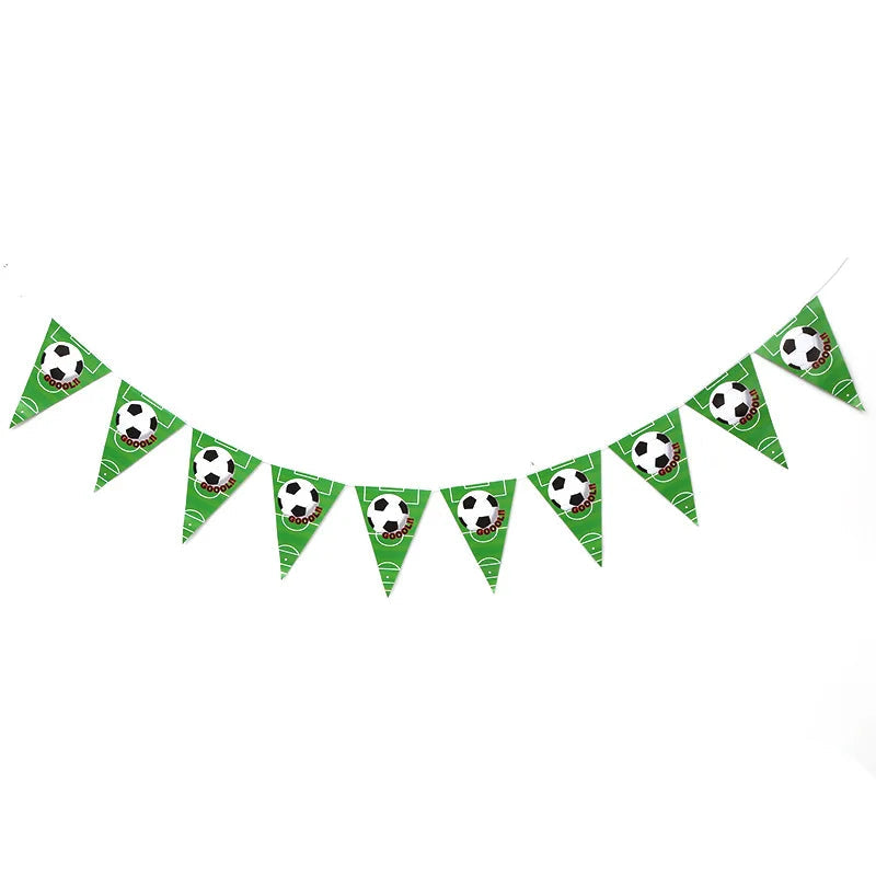 Soccer Party Hanging Decor Pull Flag Banner Spiral Football Birthday Party Soccer Club DIY Decoration Supplies Garland Pennant Good Vibrations