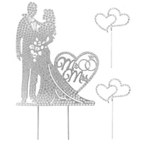 Wedding Cake Topper Rhinestone Metal Mr and Mrs Cake Topper Crystal Wedding Cake DecorationsBride and Groom Bridal Shower Theme Good Vibrations