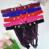 Rhinestone Letter Customizable Lingerie Gifts GOOD Vibrations
