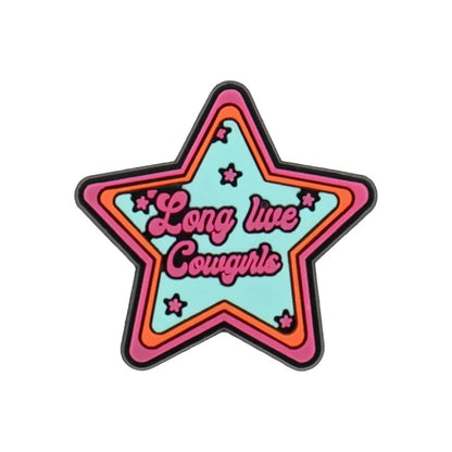 1/11pcs Cowboy Cowgirls Style Shoe Charms for Women Girls, Cactus Shoe Charms Decorations Accessories Pins for Kids,Clog Buckles Good Vibrations