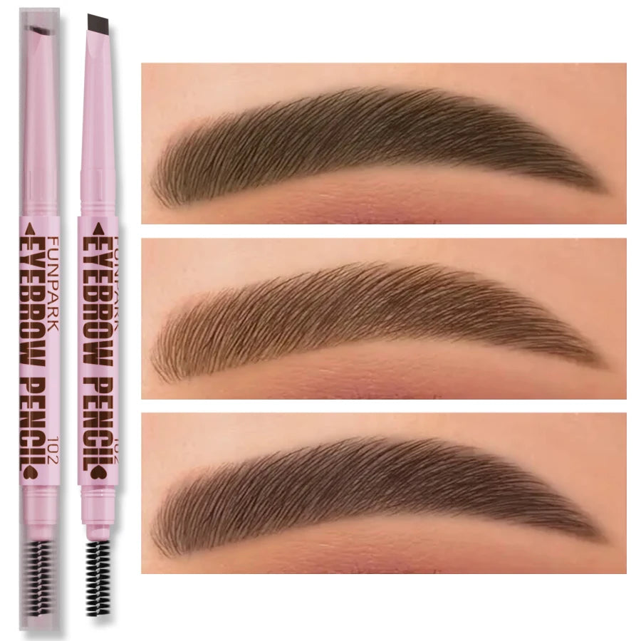 2 in 1 Professional Eyebrow Pencil Eye Makeup for Women 5 Colors Waterproof Long Lasting Eyebrow Brush Eye Brow Pen Cosmetic Gif Good Vibrations