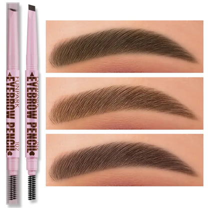 2 in 1 Professional Eyebrow Pencil Eye Makeup for Women 5 Colors Waterproof Long Lasting Eyebrow Brush Eye Brow Pen Cosmetic Gif Good Vibrations