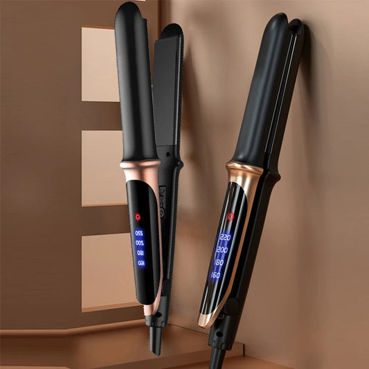 Hair Straightener 2 In 1 For Wet Or Dry Hair Electric Iron Curling Straightening Irons Smoothing Hair Styling Tools Good Vibrations
