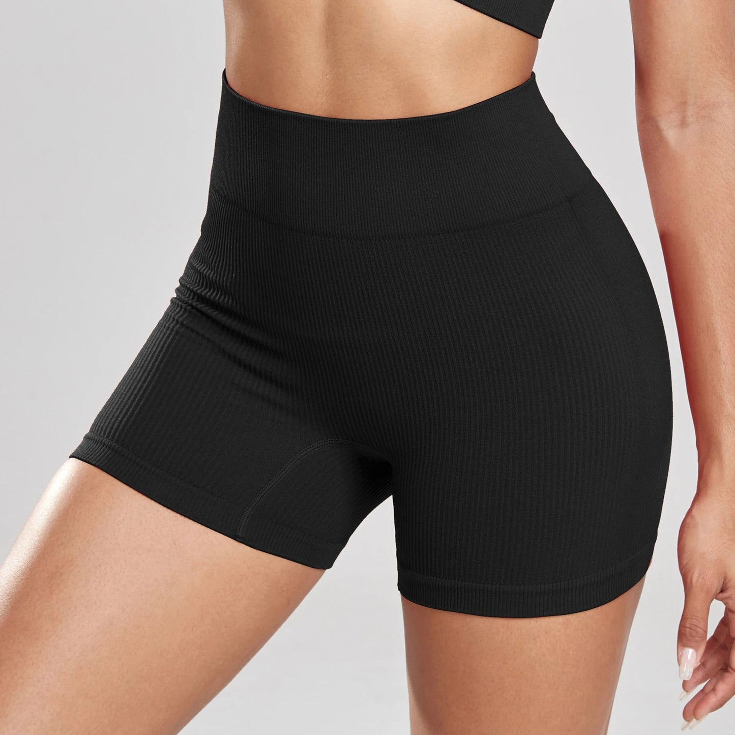 New 2024 Woman Thread Fitness Shorts Sets Skinny Stretch High Waist Sexy Shorts Sets Running Outdoors Casual Fashion  Top Women Good Vibrations