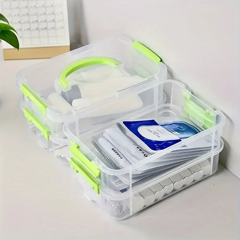 Building Blocks Storage Box Transparent Visibility Tool Classification Boxes Moisture-Proof Grid Drawer Stackable Storage Casket Good Vibrations