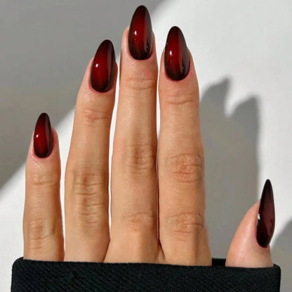 24PCS Halloween Fake Nails Black Water Droplet Shape With Pumpk in Acrylic Nails Press on Nails Gifts For Women And Girls Good Vibrations