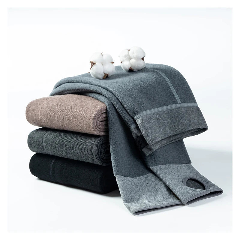 Home Wear Pregnant Women Leggings Cotton Vertical Stripes Autumn Winter Plus Fleece Thickened Warm Belly Support Tights Good Vibrations