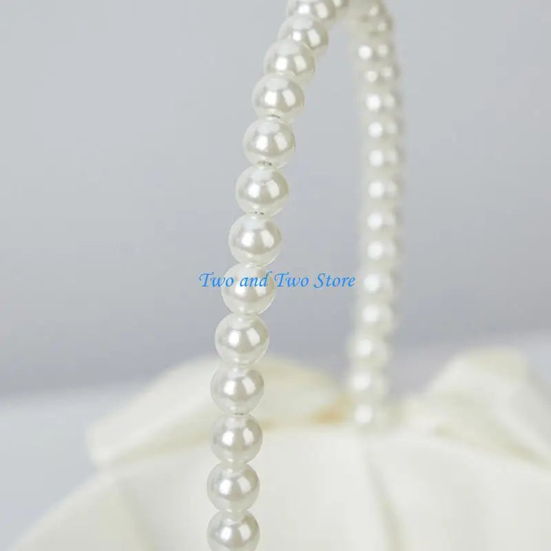HX6F Handmade Punnet Pillow Rings Bearer Basket for Enchanting Wedding Ceremony Good Vibrations