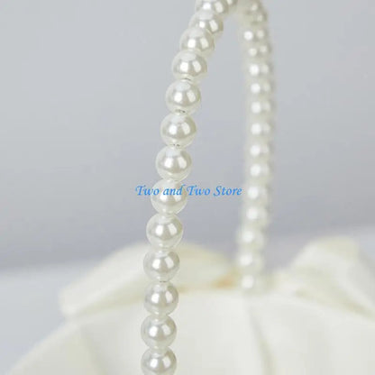 HX6F Handmade Punnet Pillow Rings Bearer Basket for Enchanting Wedding Ceremony Good Vibrations