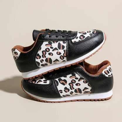 2025 Spring Women's Running Shoes, Casual Walking Training Shoes, Fashion Leopard Pattern Comfortable Casual Tennis Shoes Good Vibrations