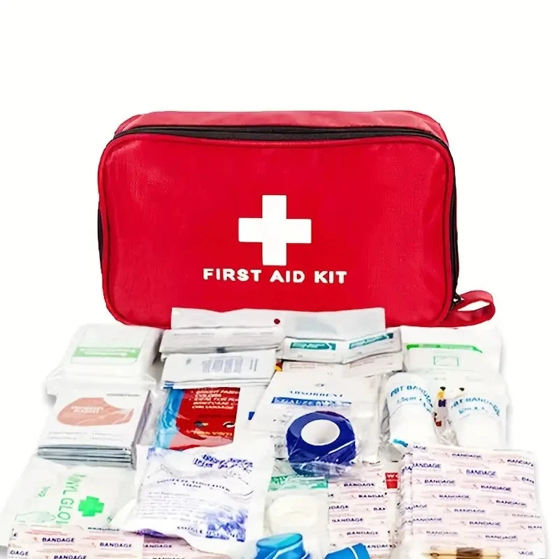 Emergency First Aid Kit With 184 Pieces, Portable Survival First Aid Kit For Home Outdoor Rescue Good Vibrations