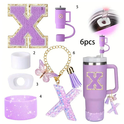 6PCS Cup Accessories Set for Stanley Cup  40oz tumbler with handle Including Silicone Straw Topper and Boot, Spill Proof Stopper Good Vibrations Adult Super Store