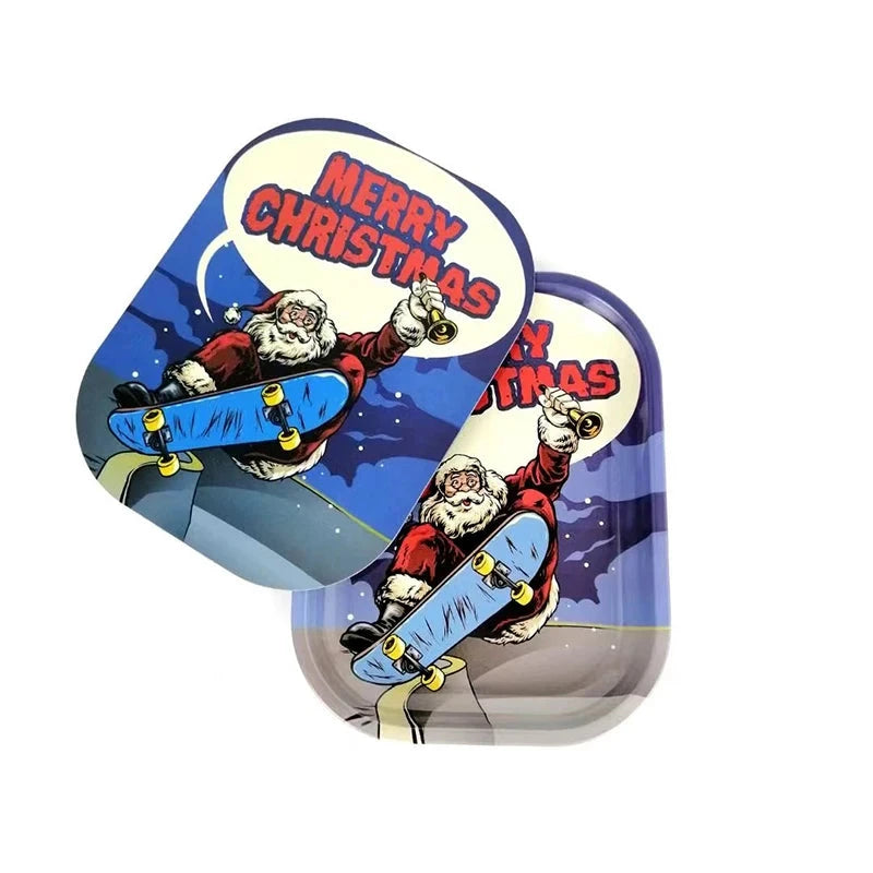 1Pc Rolling Tray Tobacco Cigarette Paper Accessories Trays Magnetic Lid Smoking Grinder Storage Metal Plate 18x14CM Good Vibrations Adult Super Store