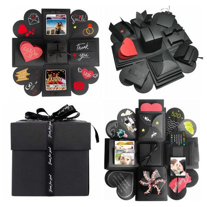 1Set Explosion Photo Album Gift Box Storage Box Valentine's Day Surprise Gift Box Romantic Couple Creative Gift Good Vibrations