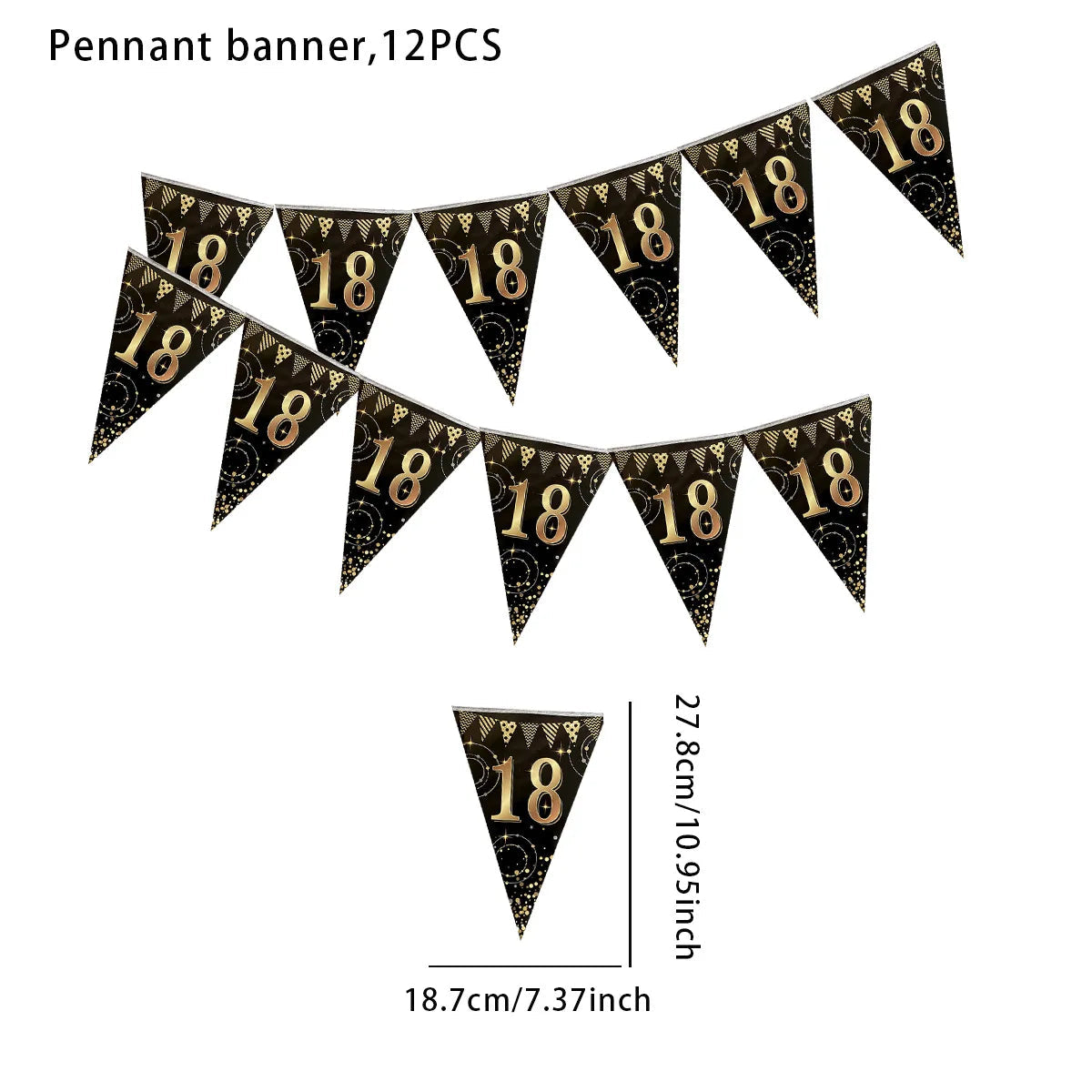 16th 60th 50 Year Happy Birthday Party Decoration Banners Supplies Good Vibrations