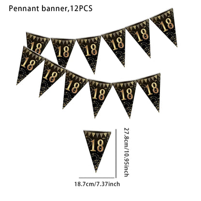16th 60th 50 Year Happy Birthday Party Decoration Banners Supplies Good Vibrations