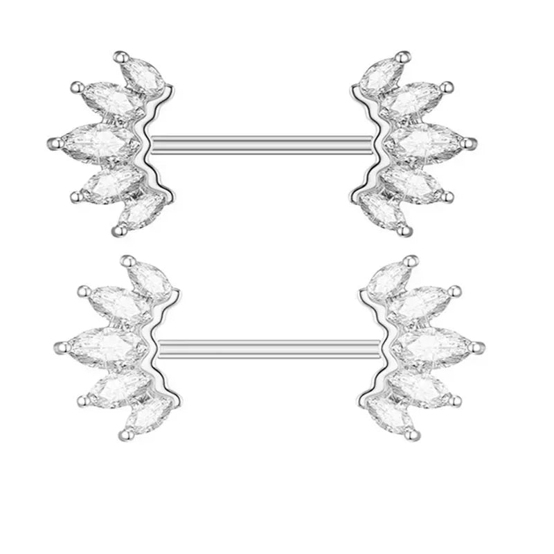 1Pair Green Butterfly Nipple Piercing Jewelry 14G Pink Heart Nipple Rings for Women Flower Nipple Piercing Barbell Pezon Mujer Good Vibrations Adult Super Store