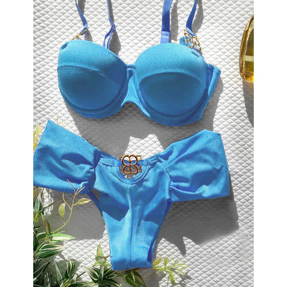 Sexy Push Up One Piece Swimsuit Women Swimwear Underwire Monokini Bathing Suits Swim Suit Wear Summer Beachwear Good Vibrations