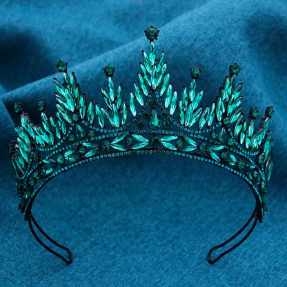 Gorgeous Baroque Crown for Bridal Tiaras Wedding Headwear Prom Diadem Hair Jewelry Prom Pageant Tiaras and Crowns Good Vibrations