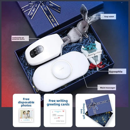 Men's birthday gift for boys, boyfriend, husband, dad, high-end gift box, waist massager, eye sunglasses. Good Vibrations