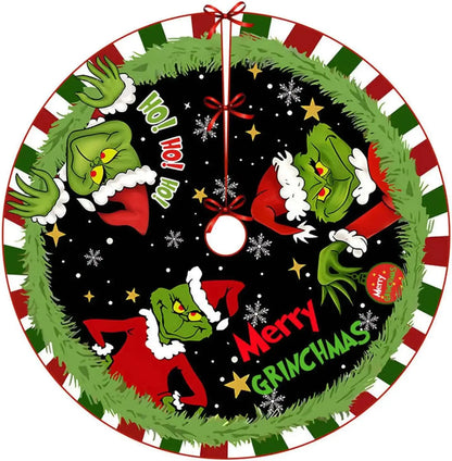 Christmas Tree Skirt 48 inch - Xmas Tree Ornaments - Christmas Ornament - Perfect Holiday Decor for Festive Celebrations Good Vibrations
