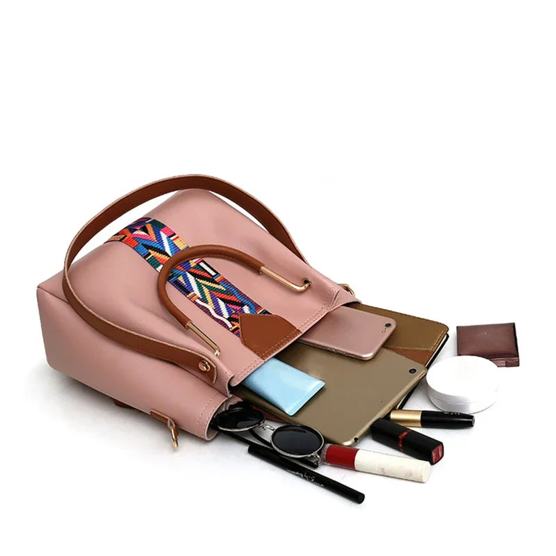 4 Pcs Luxury Handbag Large Capacity Tote Bag Women's Bag Fashion Shoulder Bag,Wallet,Card Case Good Vibrations Adult Super Store