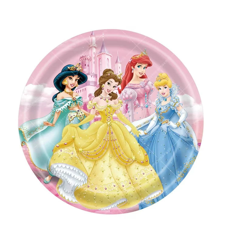 Princess Party Favor Girls' Happy Birthday Banner Princess Pinata Fillers Mask Stickers Disposable Tableware Set Decorations Good Vibrations
