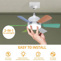 40W Socket Fan Light bombilla con ventilador de techo Smart Remote Control Ceiling Led  Bulb E27 Lamp For Bedroom Living Room Good Vibrations