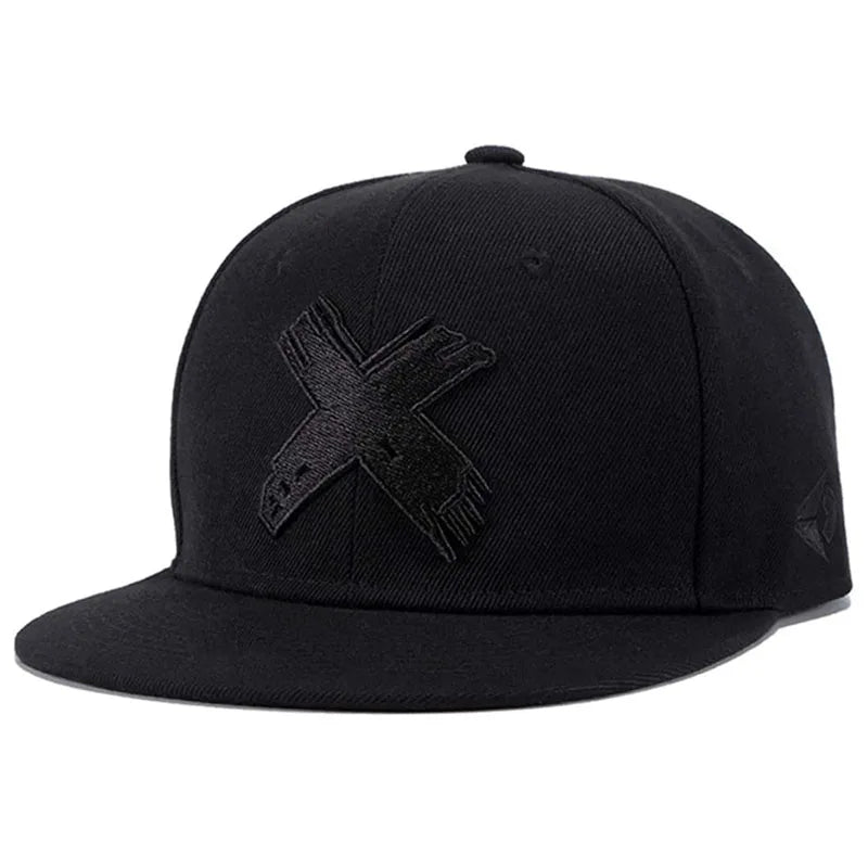 2025 Fashion and Simple New Flat brimmed Hat X Embroidered HipHop Skateboarding Hat Outdoor Leisure Sunshade Baseball Hat Unisex Good Vibrations