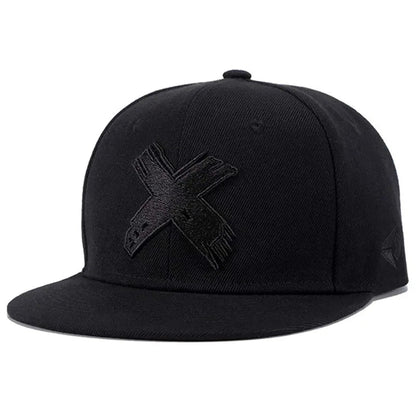 2025 Fashion and Simple New Flat brimmed Hat X Embroidered HipHop Skateboarding Hat Outdoor Leisure Sunshade Baseball Hat Unisex Good Vibrations